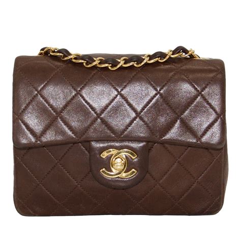 chanel brown mini flap